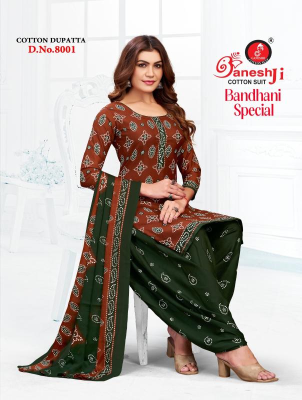 Ganeshji bandhani vol 8 wholesale dress materials in mumbai with price
